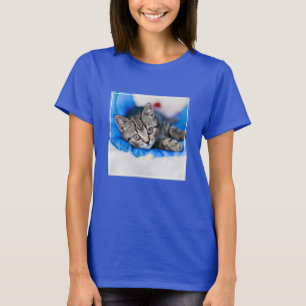 Niedliche Kleintiere Tabby Kitten im Spieltunnel T-Shirt