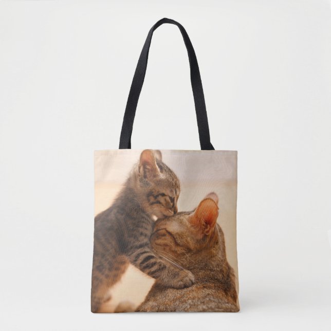 Niedliche Kleintiere | Tabby Kitten Kiss Tasche (Vorderseite)