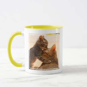 Niedliche Kleintiere Tabby Kitten Kiss Tasse