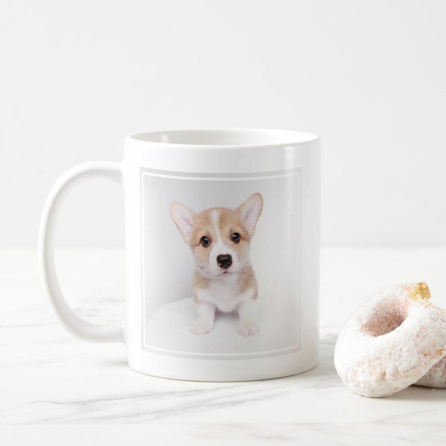 Niedliche Kleintiere | Tiny Corgi Kaffeetasse (Mit Donut)