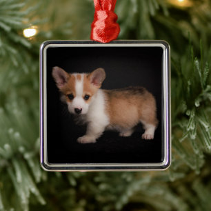 Niedliche Kleintiere Tiny Corgi Ornament Aus Metall