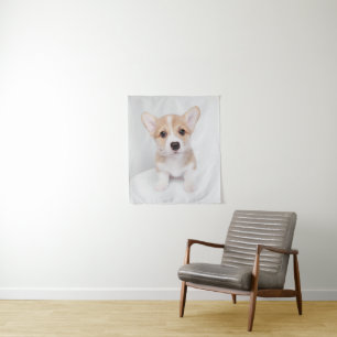 Niedliche Kleintiere   Tiny Corgi Wandteppich
