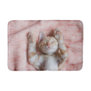 Niedliche Kleintiere Tiny Orange Striped Kitten Badematte