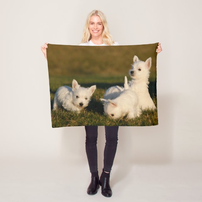 Niedliche Kleintiere | West Highland White Terrier Fleecedecke (Beispiel)