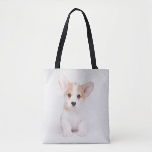 Niedliche Kleintiere White Corgi Puppy Tasche