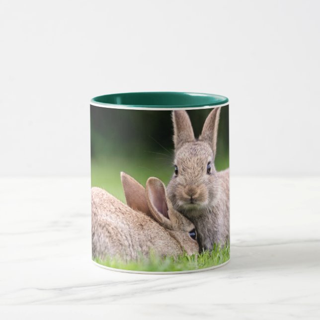 Niedliche Kleintiere | Wilde Bunny Rabbits Tasse (Zentrum)