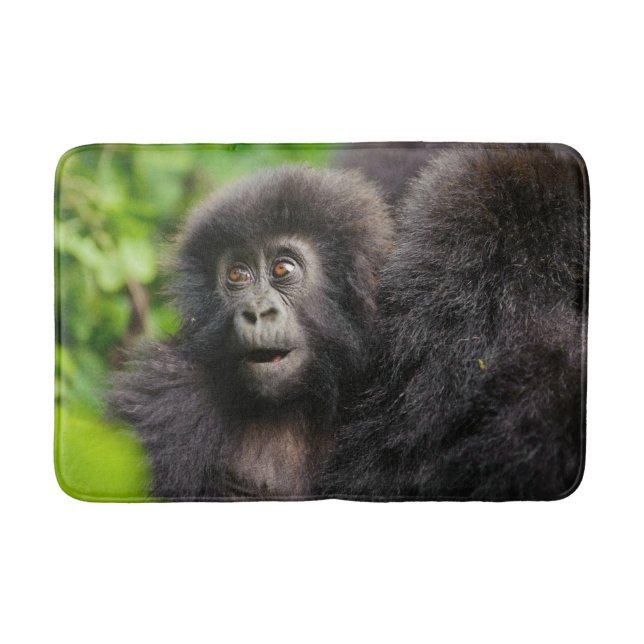 Niedliche Kleintiere | Young Mountain Gorilla Badematte (Vorderseite)