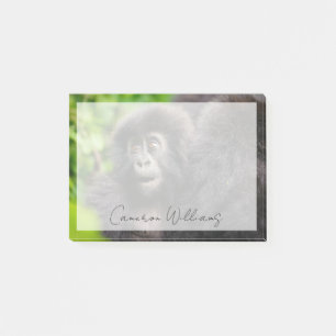 Niedliche Kleintiere Young Mountain Gorilla Post-it Klebezettel