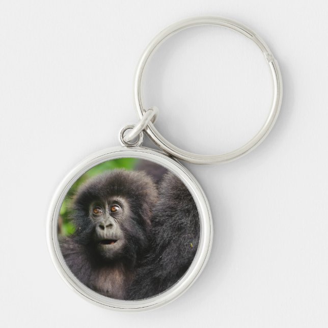 Niedliche Kleintiere | Young Mountain Gorilla Schlüsselanhänger (Vorne)