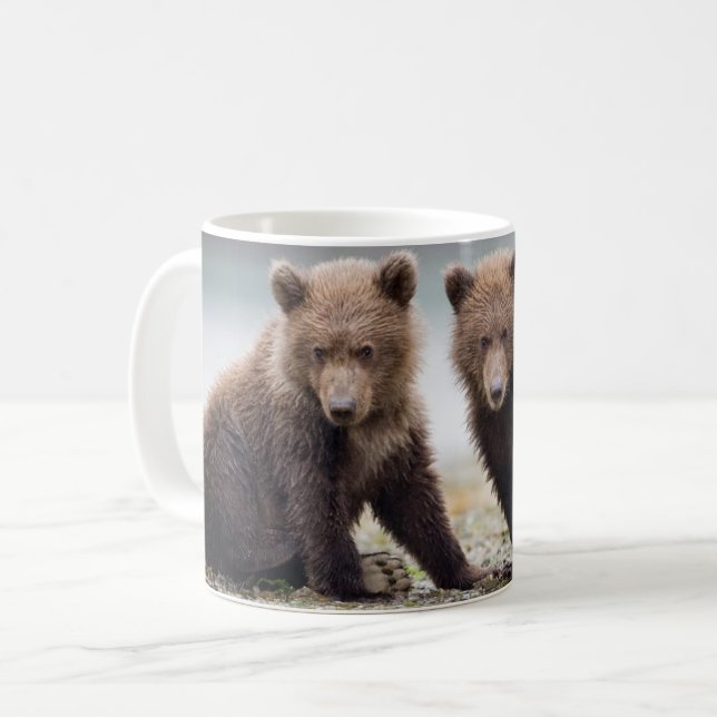 Niedliche Kleintiere | Zwei Bärenkuppen Kaffeetasse (Vorderseite Links)