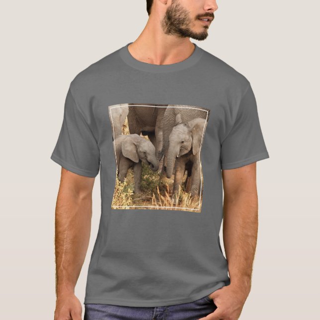 Niedliche Kleintiere | Zwei junge Elefanten T-Shirt (Vorderseite)