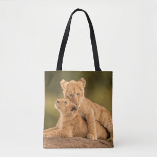 Niedliche Kleintiere   Zwei Lion Cubs Tasche