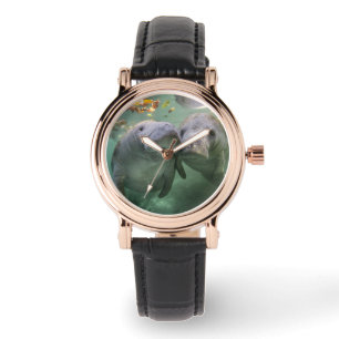 Niedliche Kleintiere   Zwei Manatees Armbanduhr