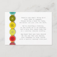 Niedliche Knopf-Baby-Duschen-Einsatz-Karte