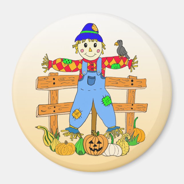 Niedliche Knorpelschnecke Halloween oder Herbst Magnet (Vorne)