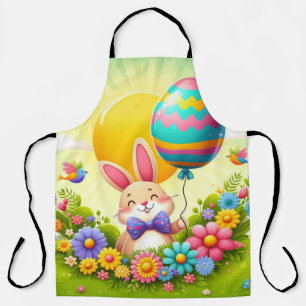 Niedliche, knuddelige und farbenfrohe Osterhase Schürze