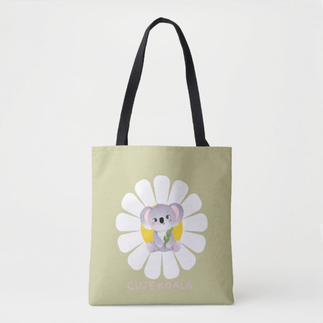 Niedliche koala Bären daisy Blume Zoo Liebe Tasche (Vorderseite)