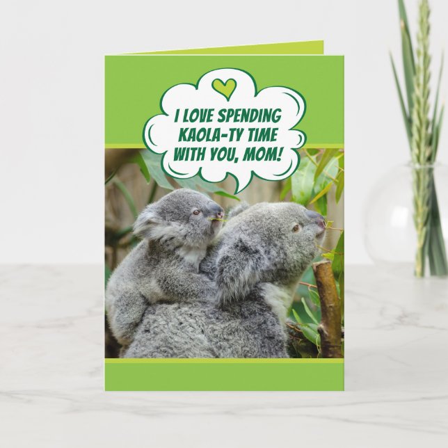 Niedliche Koala-Bären verbringen Zeit zusammen Karte (Vorderseite)