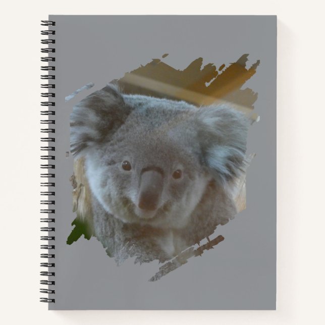 Niedliche Koala Cust. BG Notizbuch (Vorderseite)