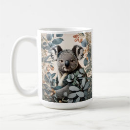 Niedliche Koala-Eukalyptus-Blätter Kaffeetasse