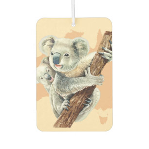 Niedliche Koala Mama und Baby Autolufterfrischer
