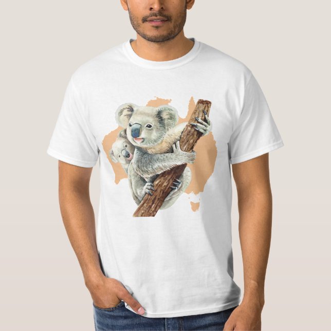 Niedliche Koala Mama und Baby T-Shirt (Vorderseite)