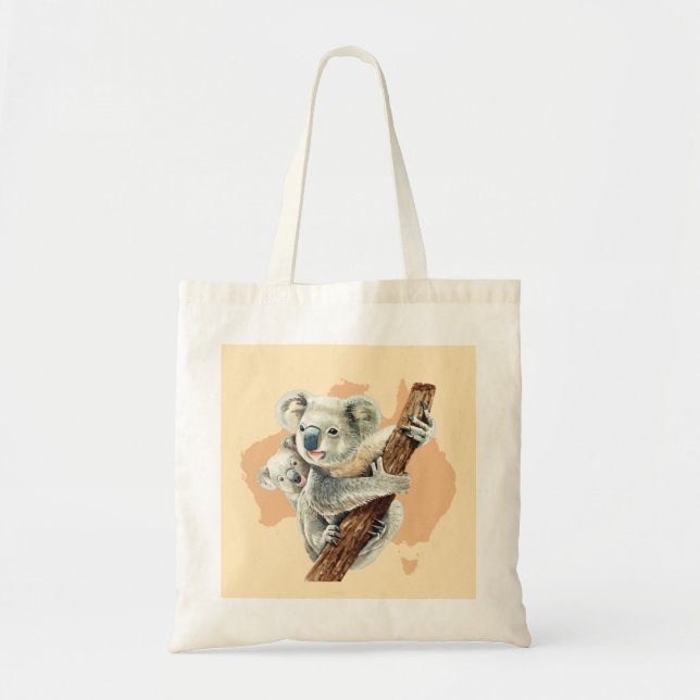 Niedliche Koala Mama und Baby Tragetasche (Vorne)