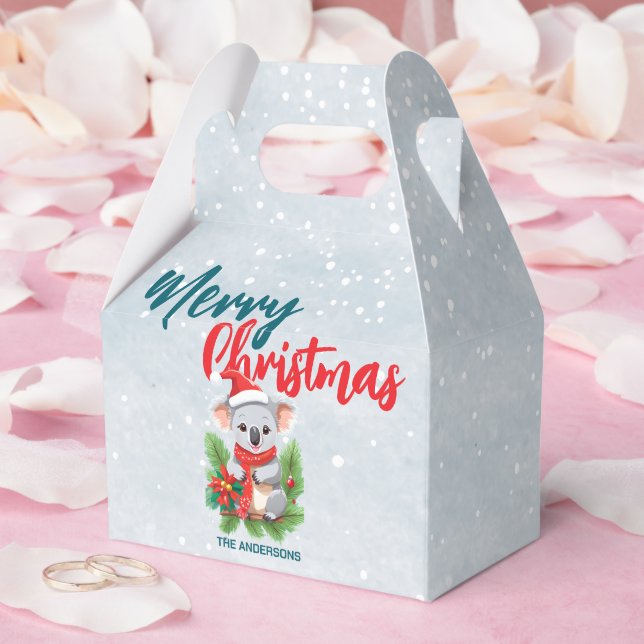 Niedliche Koala Santa Xmas Süße Weihnachten frohe  Geschenkschachtel (Hochzeit)