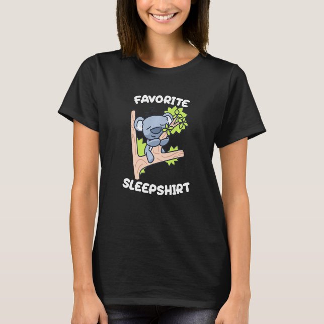 Niedliche Koala Schlafen Napping Lieblings-Schlaf  T-Shirt (Vorderseite)