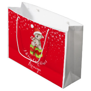 Niedliche Koalabärnkunst nannte Weihnachten rote Große Geschenktüte