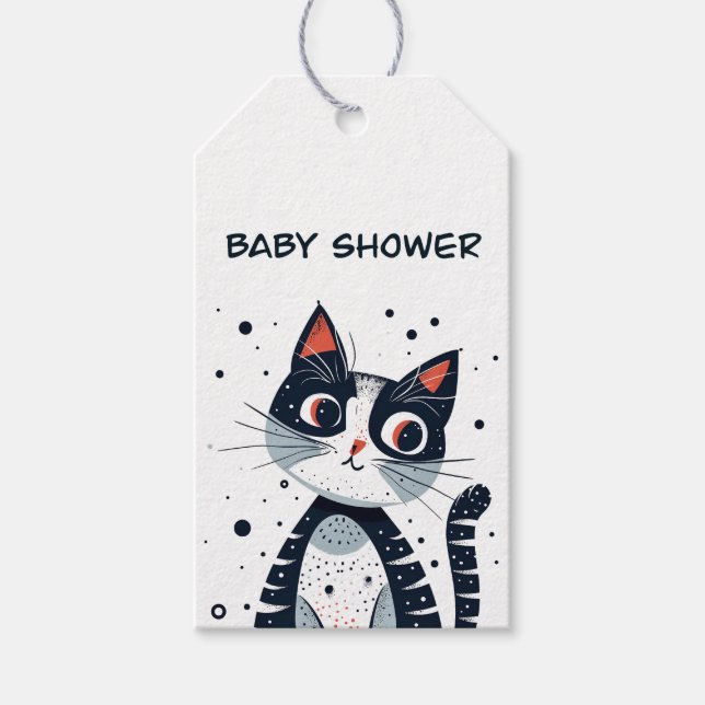 Niedliche Kochnische Babyduschenschilder Geschenkanhänger (Vorderseite)
