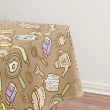 Niedliche Kochnische Brown Tableclout