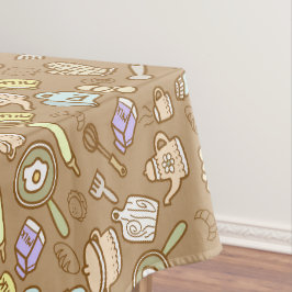 Niedliche Kochnische Brown Tableclout Tischdecke