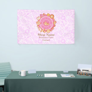 Niedliche Kochnische Rosa Banner