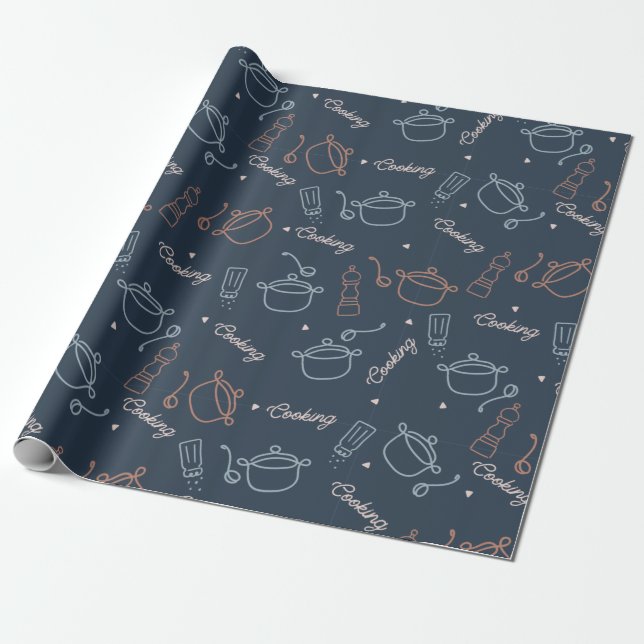 niedliche Kochwerkzeuge Geschenkpapier (Ungerollt)
