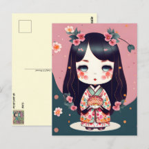 Niedliche Kokeshi-Puppe, Postüberquerung