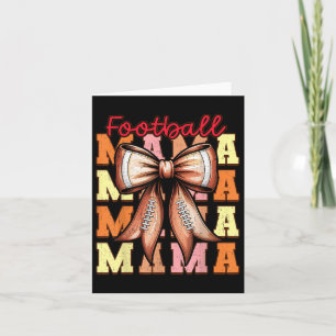 Niedliche Kokette Schleife Spieltags Football Mama Karte
