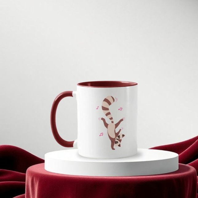 niedliche Kokon-Tasse Niedlich Tanz Raccoon Tasse  (Von Creator hochgeladen)