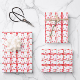 Niedliche Kokospalmen Silhouette Weihnachten Geschenkpapier Set
