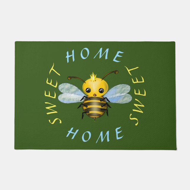 Niedliche Königin Bee Doormat - Anpassbar Fußmatte (Vorderseite)