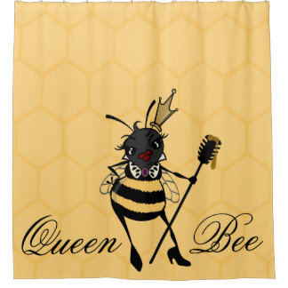 NIEDLICHE KÖNIGIN BIE SHOWER CURTAIN DUSCHVORHANG