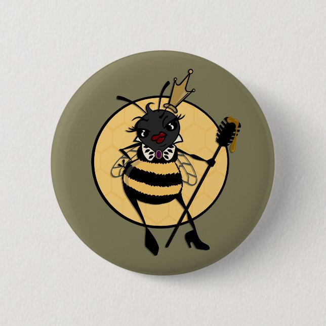 NIEDLICHE KÖNIGIN-BUTTON-RUNDE-SCHALTFLÄCHE BUTTON (Vorderseite)