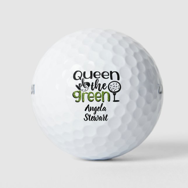 Niedliche Königin des Green Golf Zitats Golfball (Vorderseite)