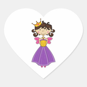 Niedliche königliche Prinzessin Heart Sticker
