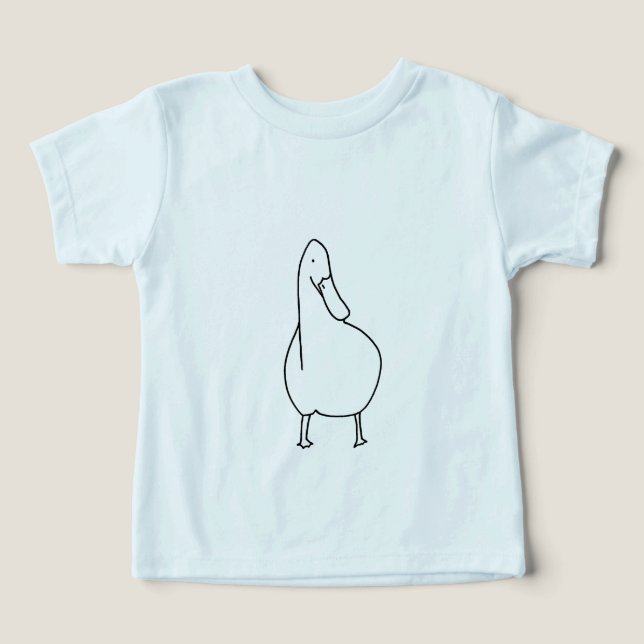 Niedliche Kontur, zeichn von Enten-T - Shirt (Design Vorderseite)