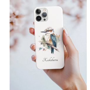 Niedliche Kookaburra auf einem Ast in Aquarellfarb Case-Mate iPhone Hülle