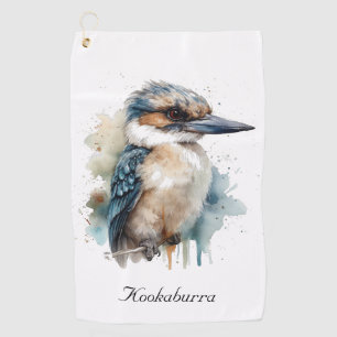 Niedliche Kookaburra auf einer Zweigstelle , Brauc Golfhandtuch