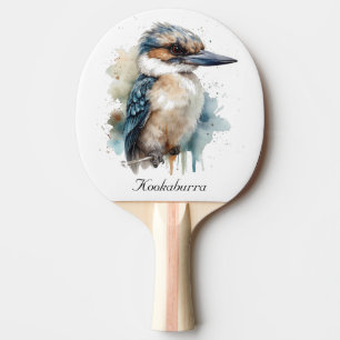 Niedliche Kookaburra auf einer Zweigstelle , Brauc Tischtennis Schläger