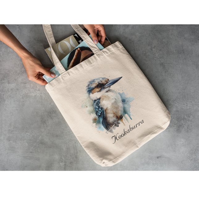 Niedliche Kookaburra auf einer Zweigstelle , Brauc Tragetasche (Von Creator hochgeladen)