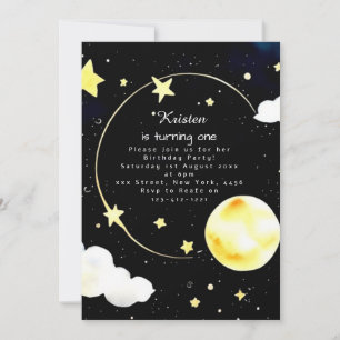 Niedliche kosmische Kinder zum Geburtstag Einladung